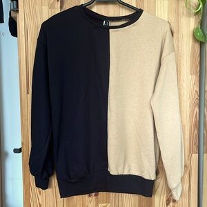 South Beach camel & black sweater (size small/medium)